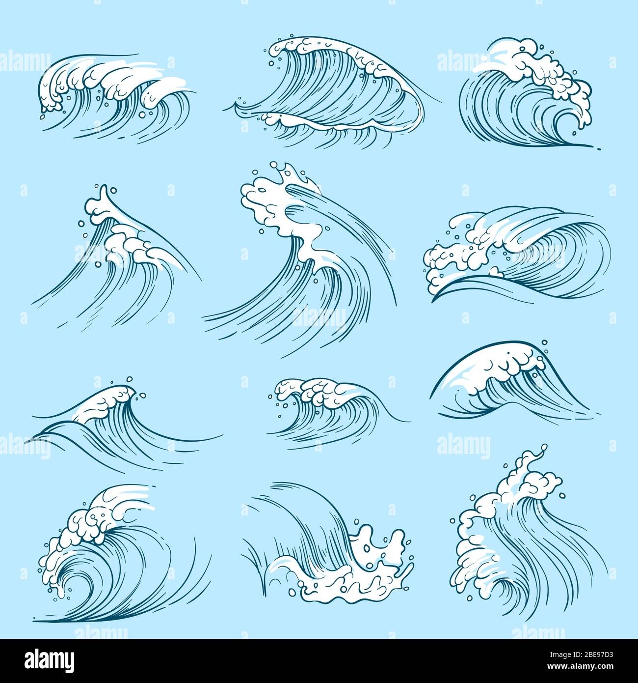 waves drawing