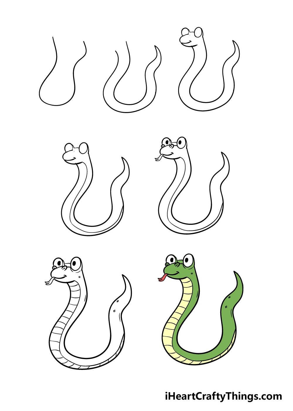 how to draw a serpent