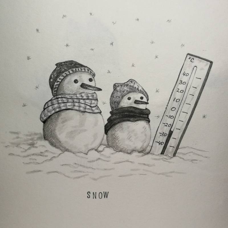how to draw snow