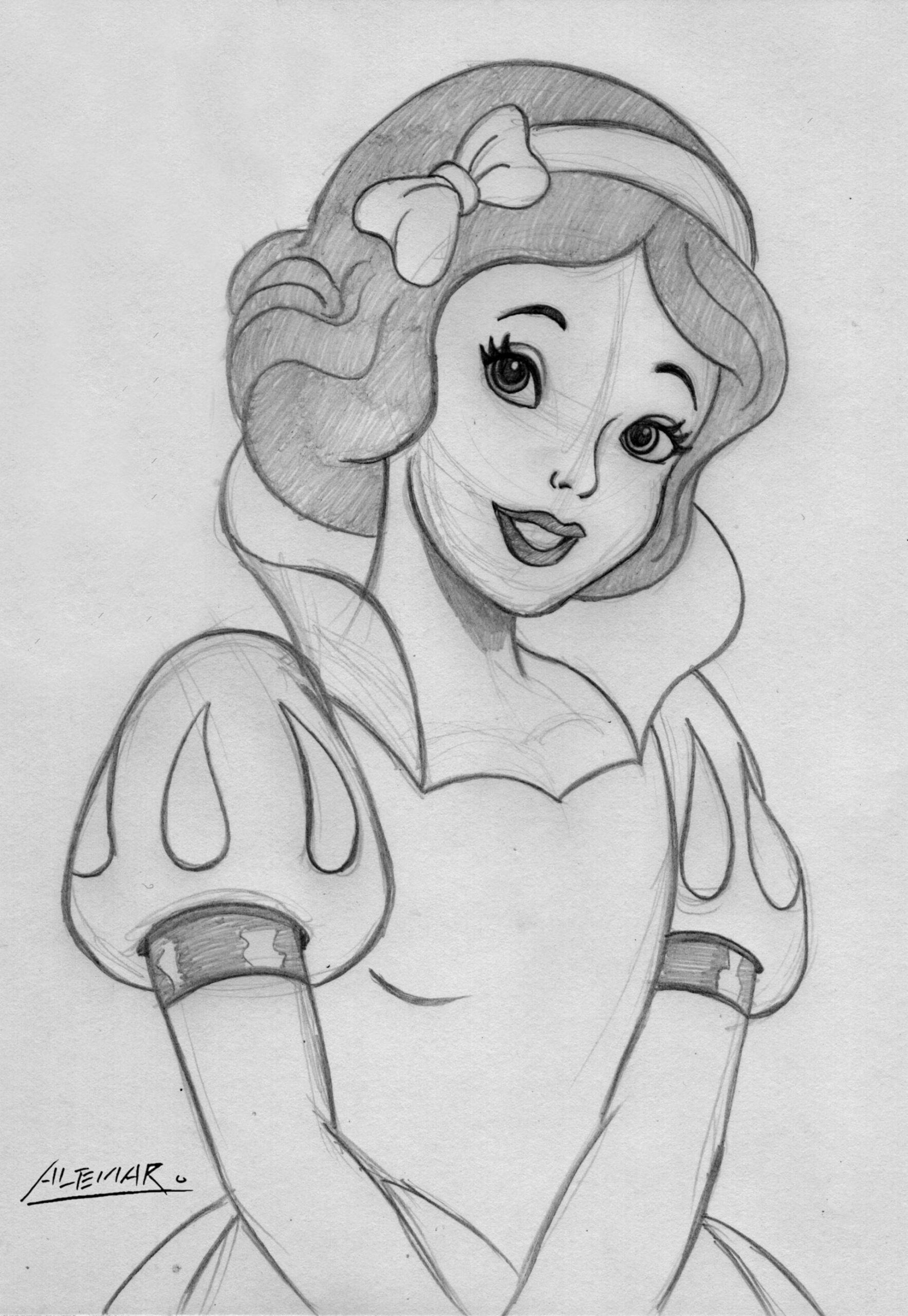 Snow White Drawing Image Drawing Skill