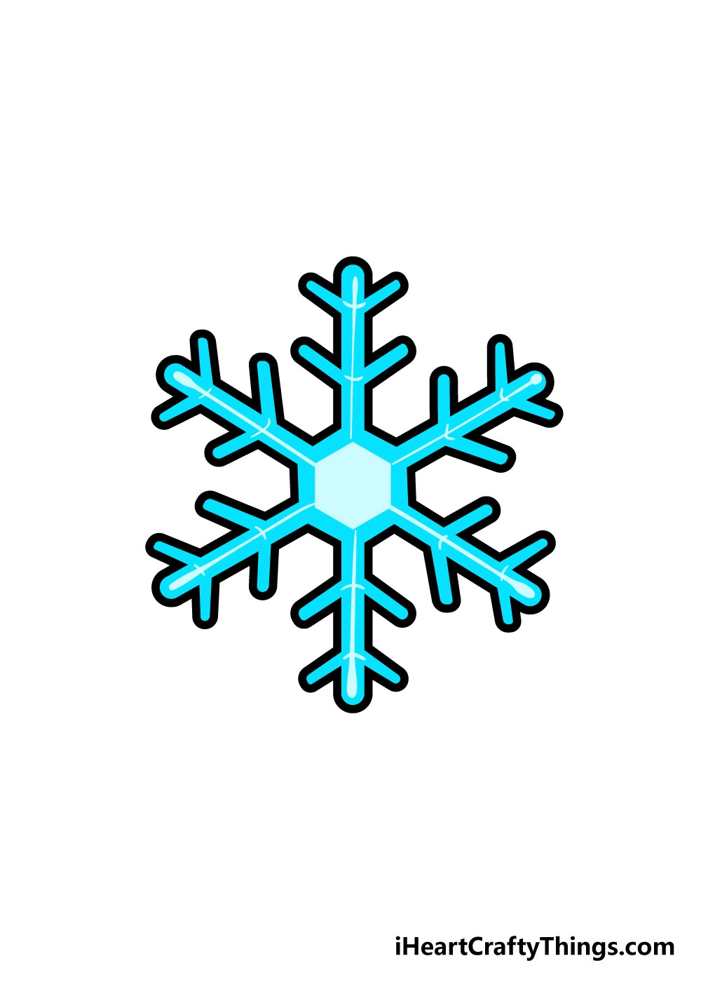 Snowflake Drawing How To Draw A Snowflake Step By Step 