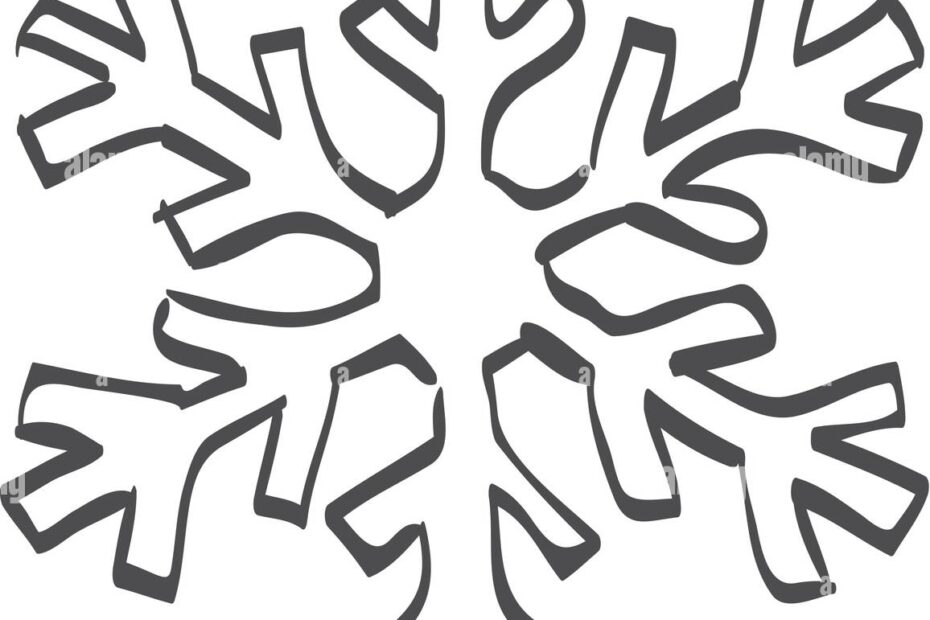 Snowflakes Icon In Doodle Sketch Lines Winter Snow December Season Stock Vector Image U0026 Art Alamy