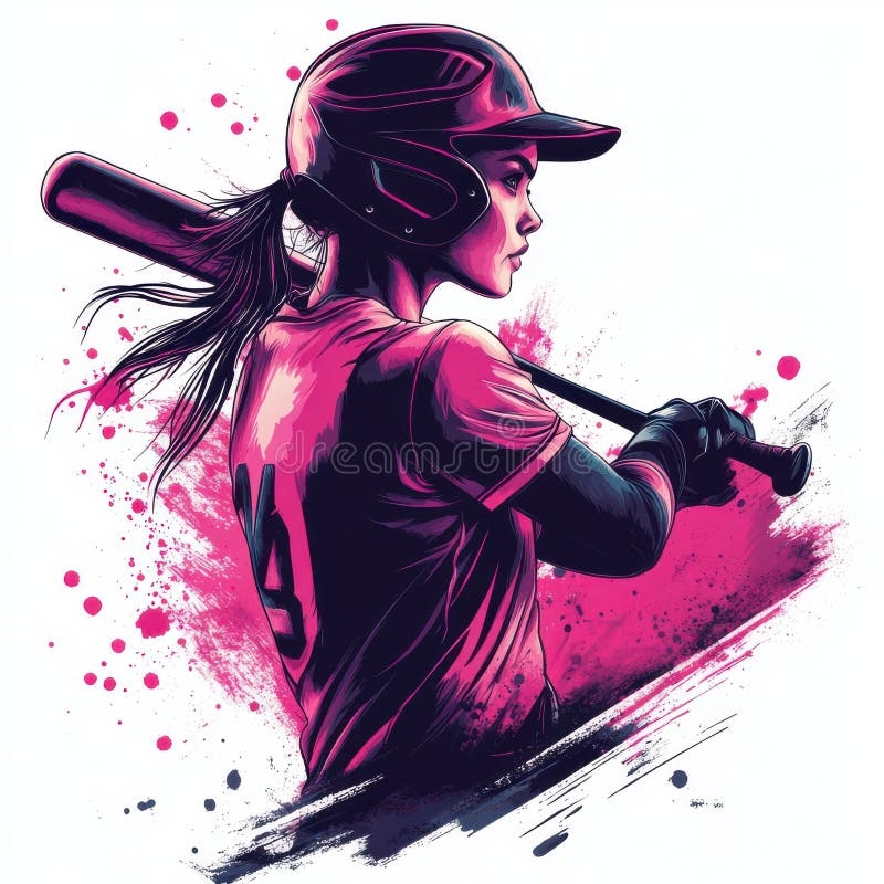 softball drawing
