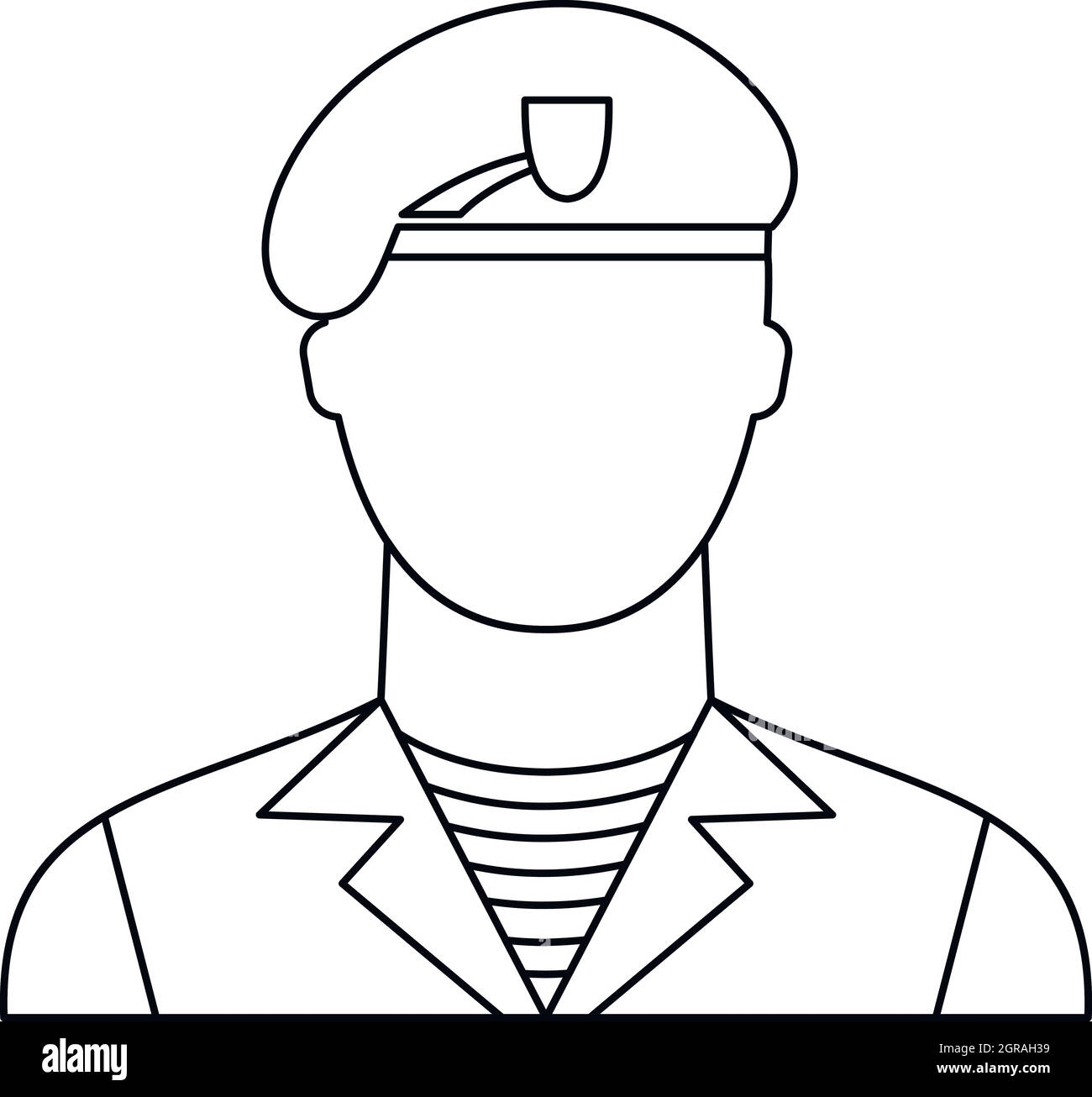 Soldier Outline Stock Vector Images Alamy