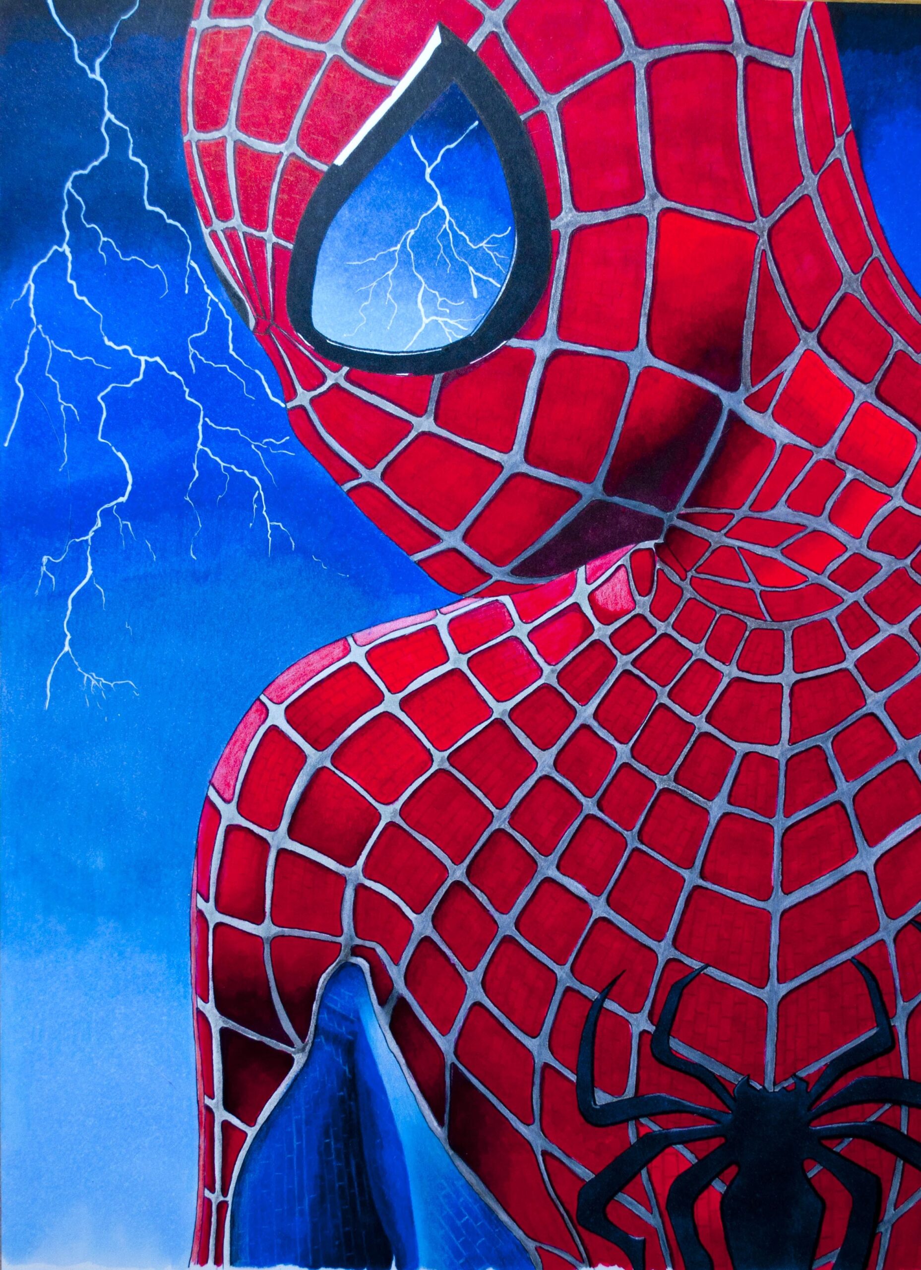 spiderman how to draw