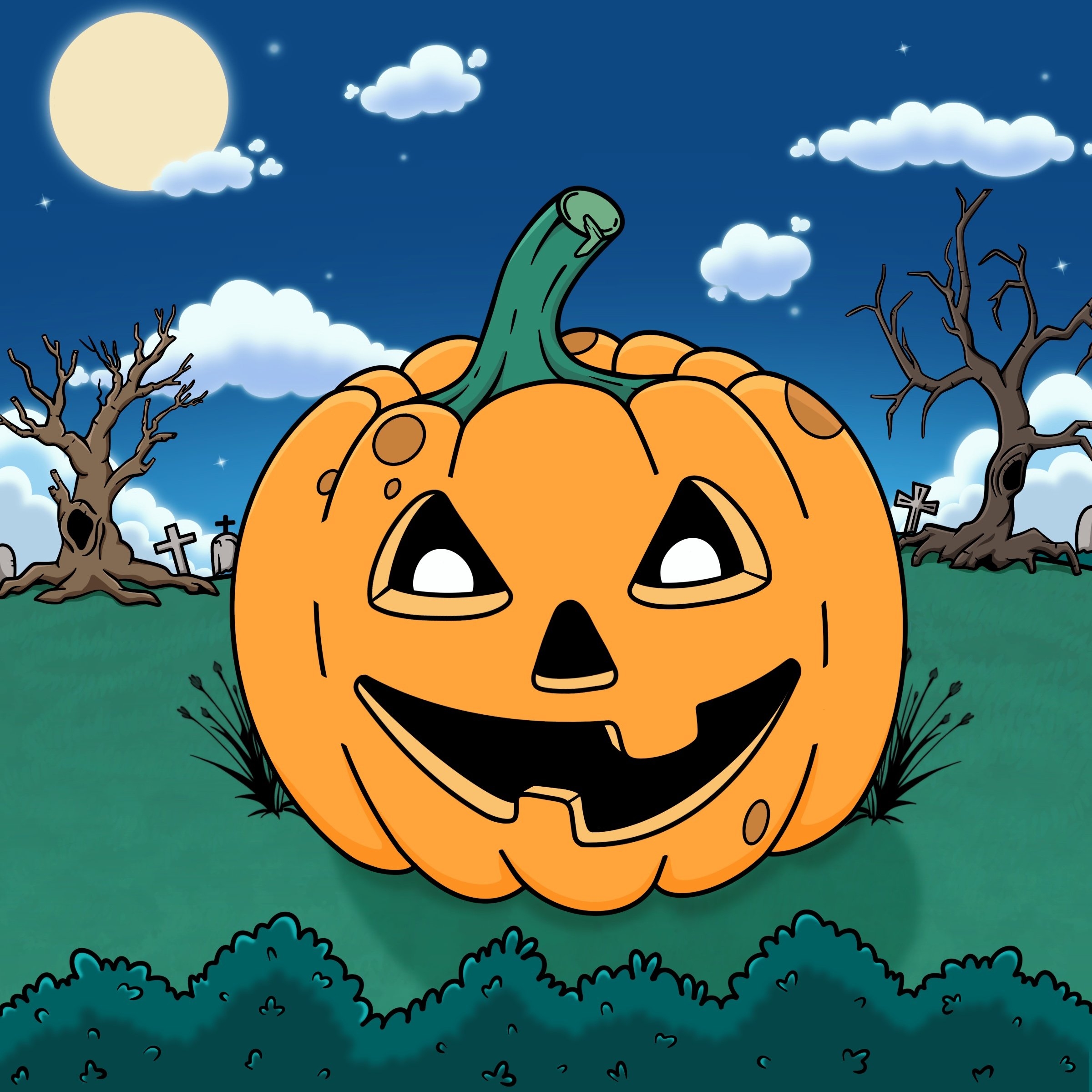 Spooky Jack O Lantern How To Draw Helpful Hen Studio
