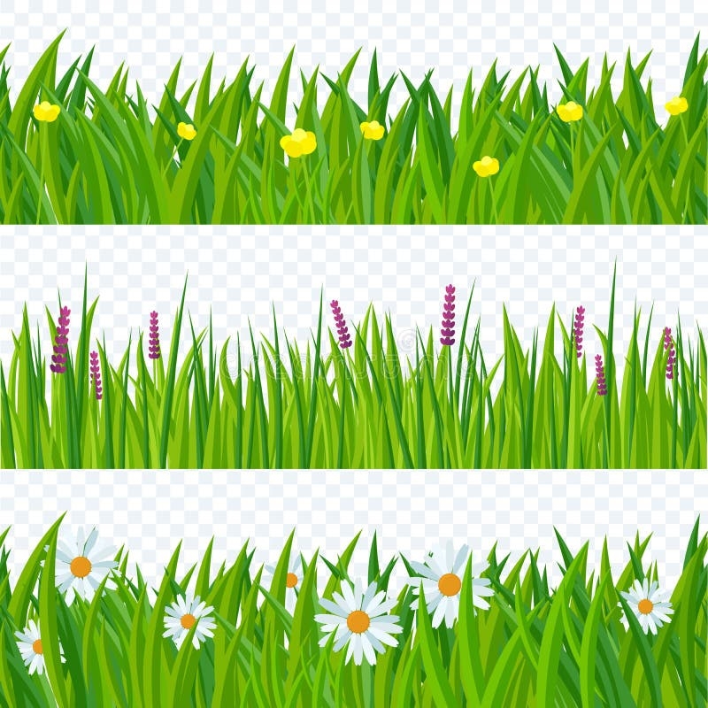 Spring Grass And Flowers Stock Vector Illustration Of Leaf 113718388