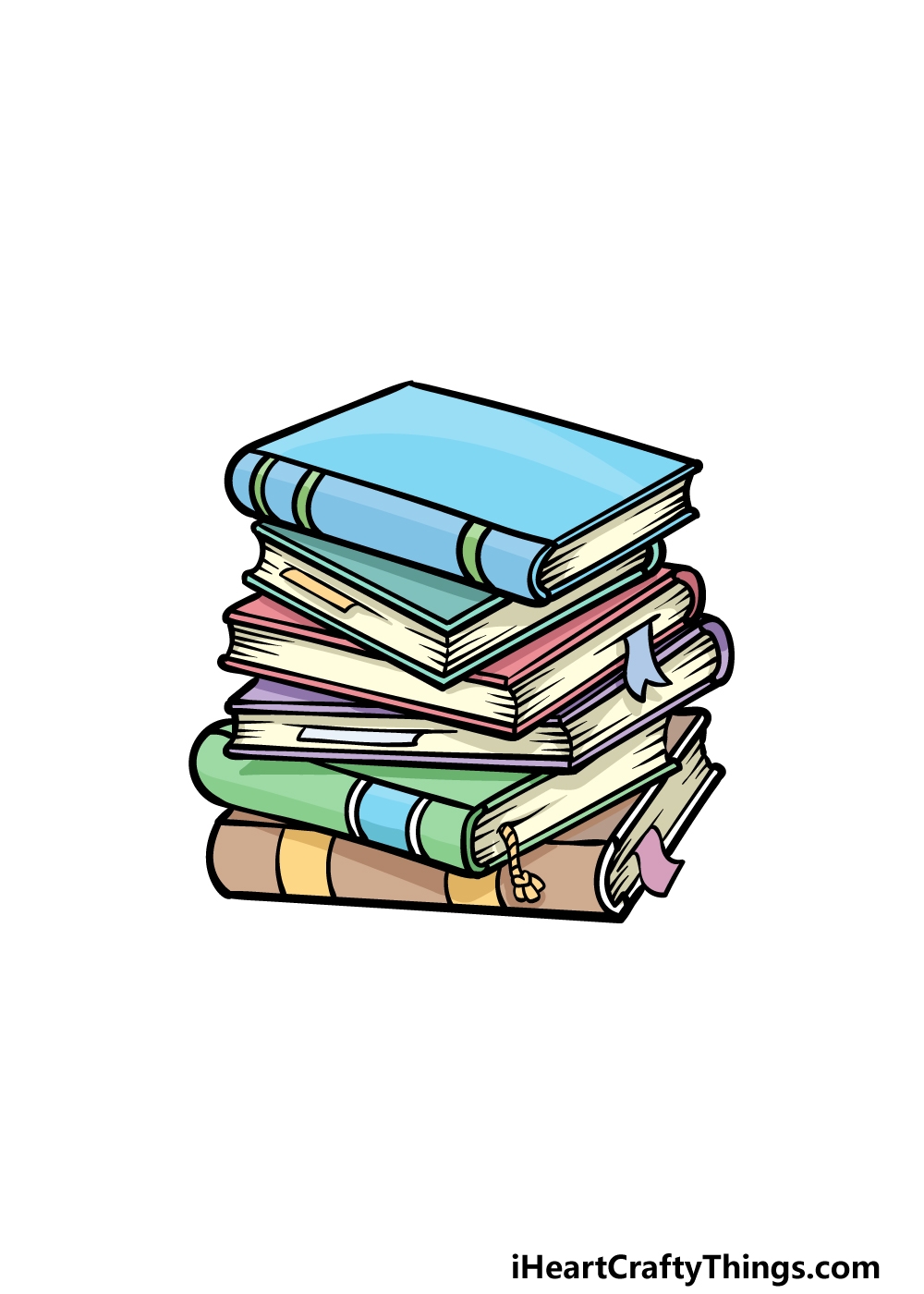drawing of a book