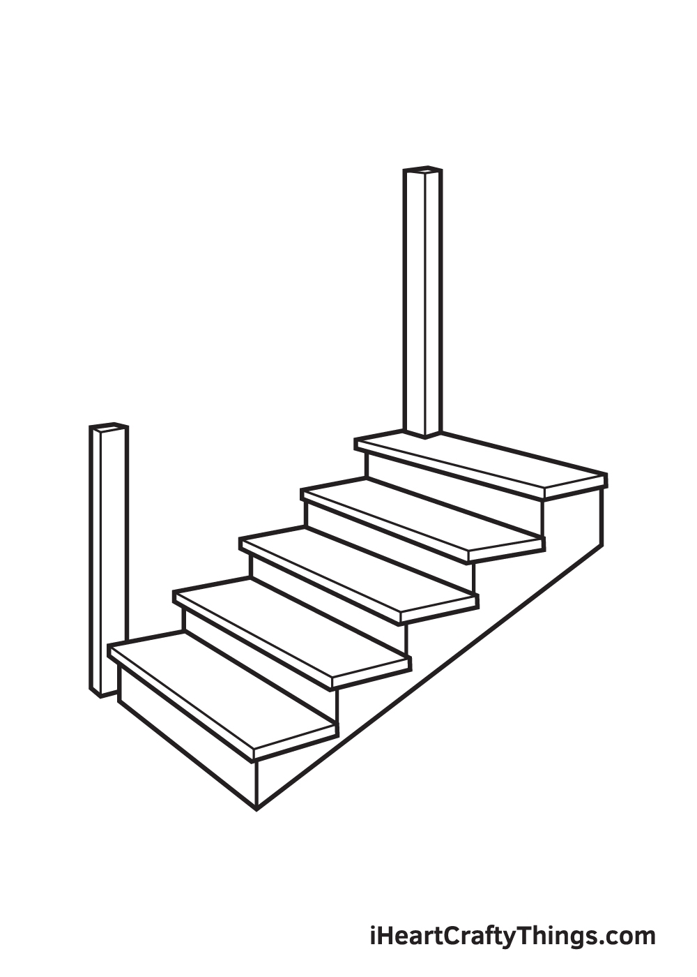 Stairs Drawing How To Draw Stairs Step By Step
