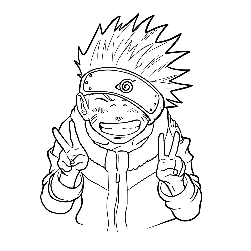 Step by Step Naruto Drawing Team 7 Cover Version