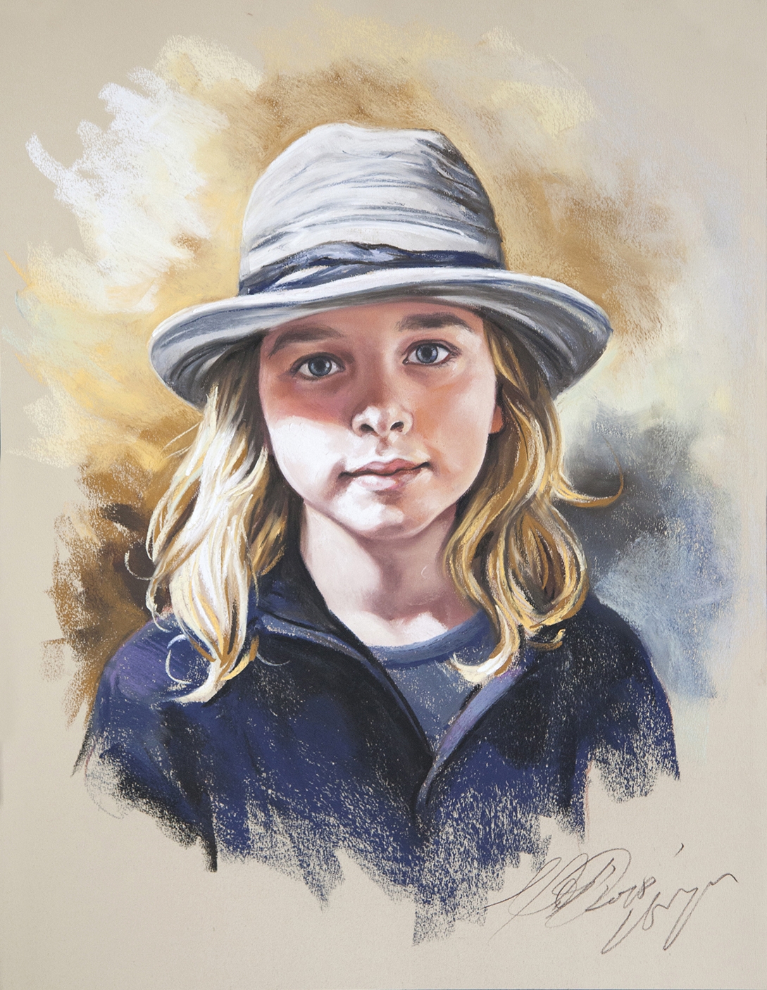 Step By Step Pastel Portrait Painting Of A Young Boy With His Favourite Hat Pastel Portraits