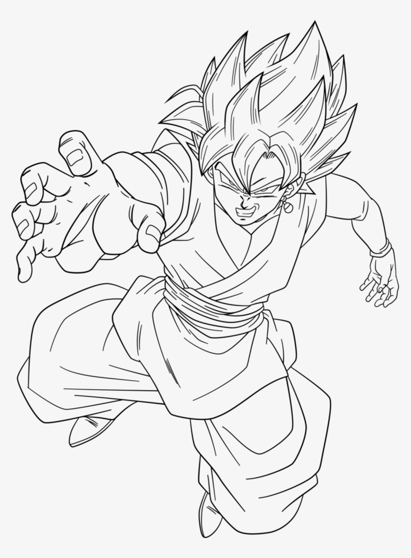 Super Saiyan Rose Goku Black Lineart By Songoku Goku Transparent PNG 773x1034 Free Download On NicePNG