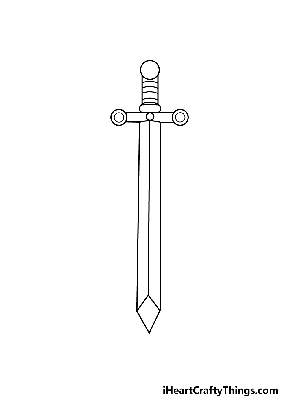 Sword Drawing How To Draw A Sword Step By Step