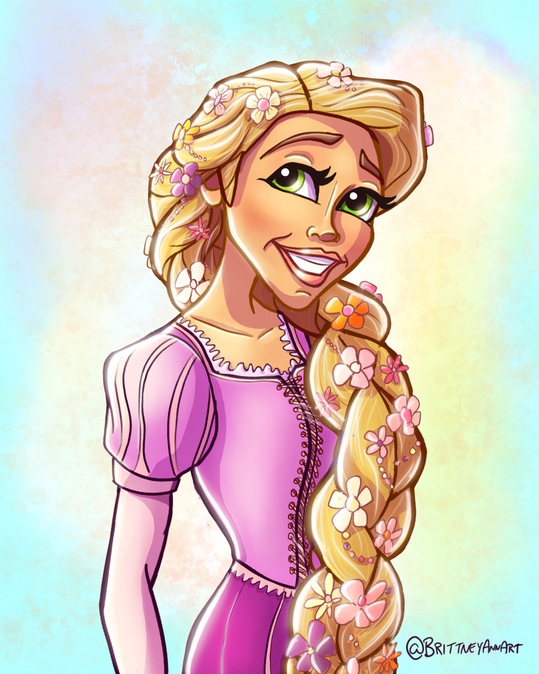 Tangled Rapunzel Wall Art Disney Room Decor Disney Princess Print Etsy