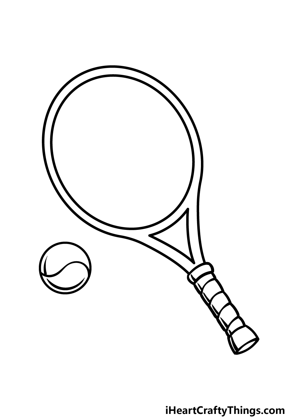 Tennis Racket Drawing How To Draw A Tennis Racket Step By Step
