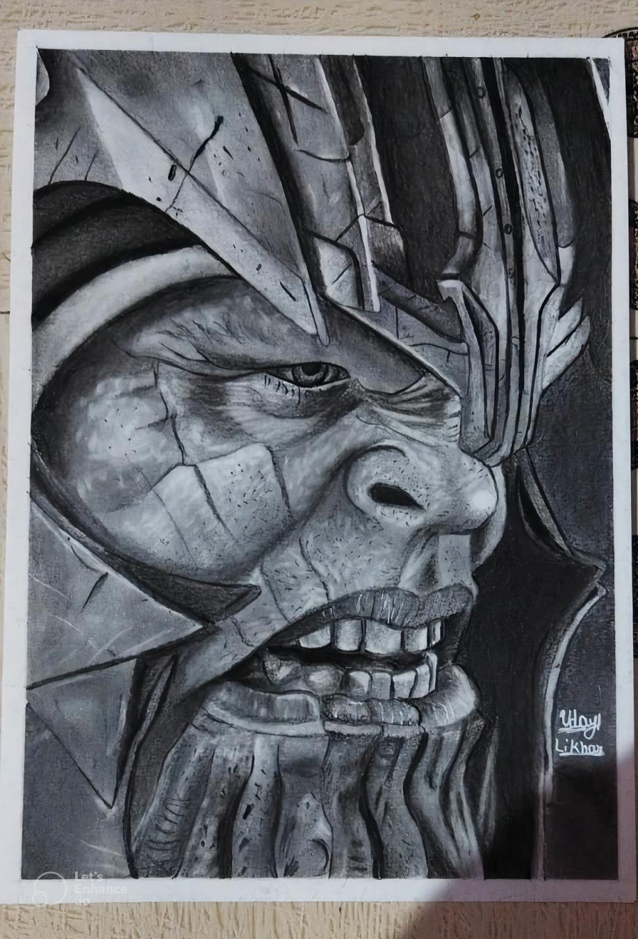 Thanos Sketch Created By UDAY Likhar