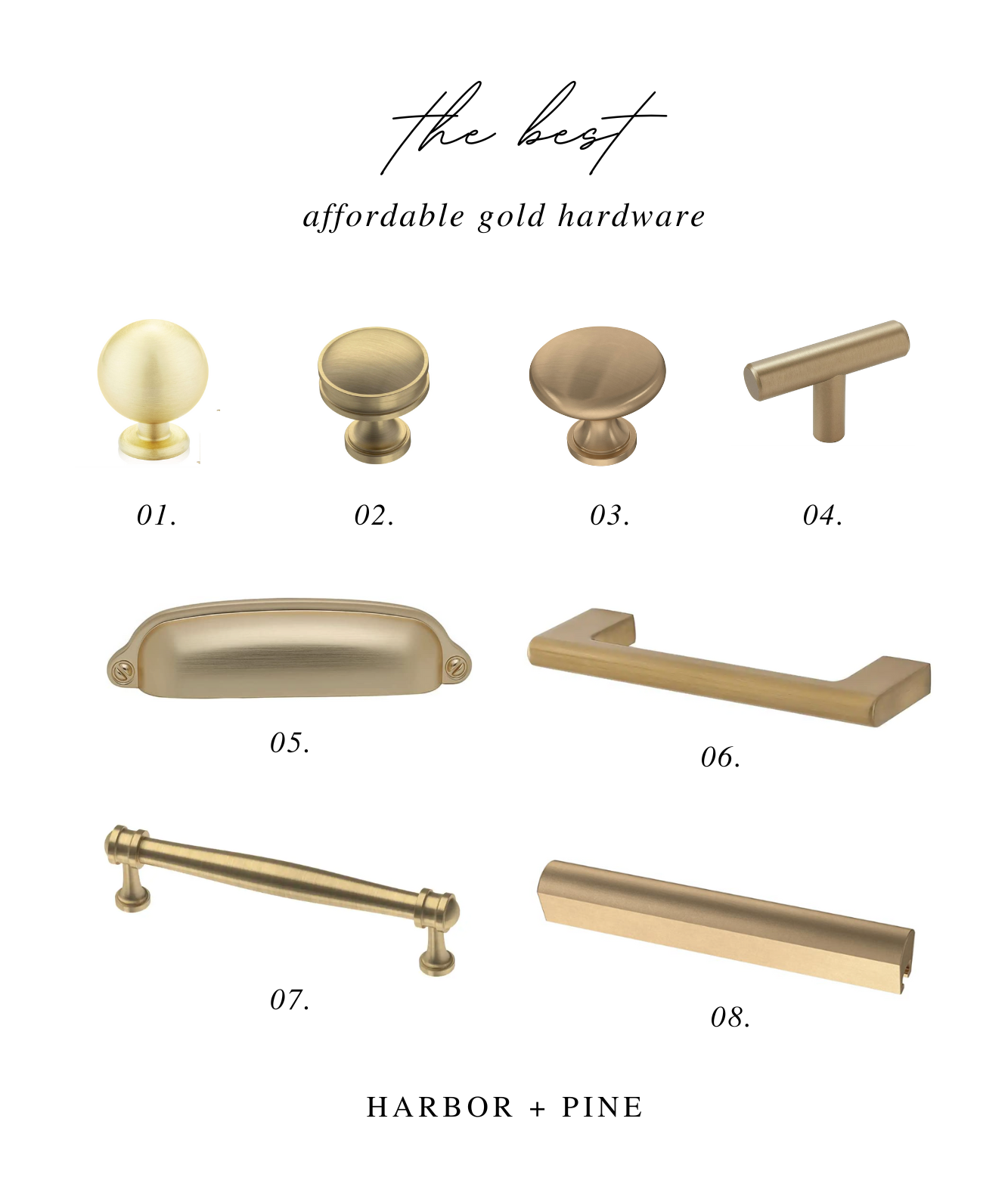 gold drawer pulls
