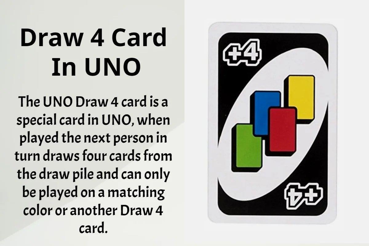 The Draw 4 Card In UNO Miexto Card Games