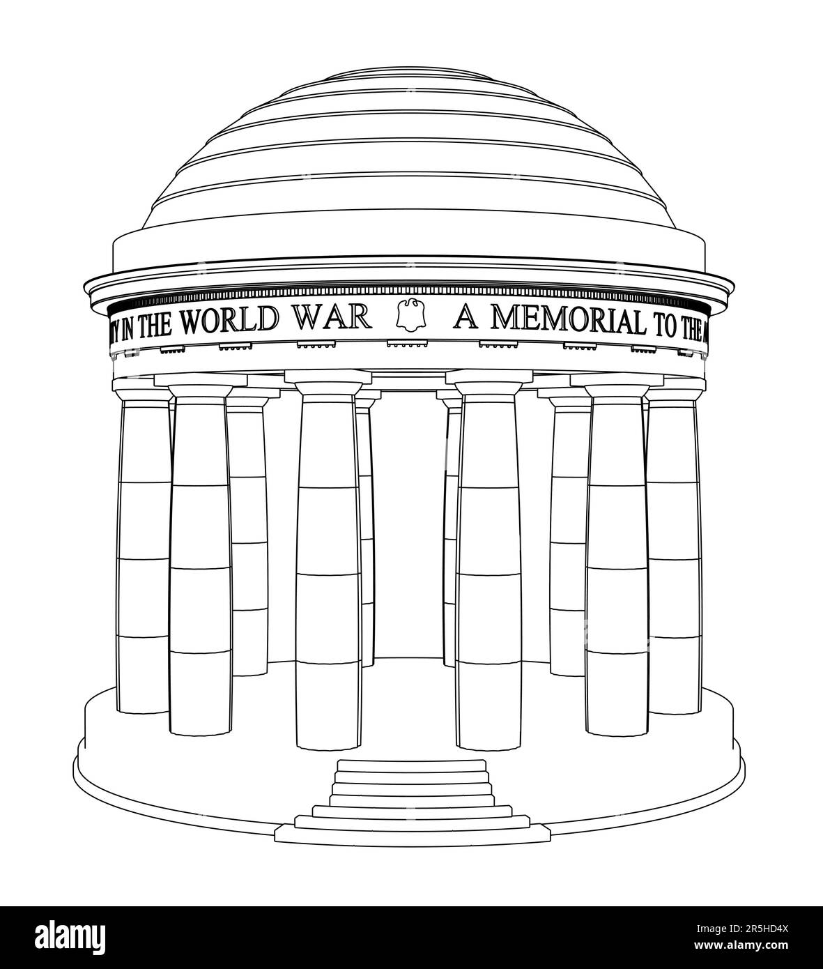 The Outline Of The Memorial In Honor Of The End Of The World War 