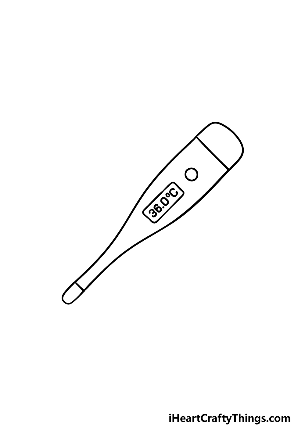 Thermometer Drawing How To Draw A Thermometer Step By Step