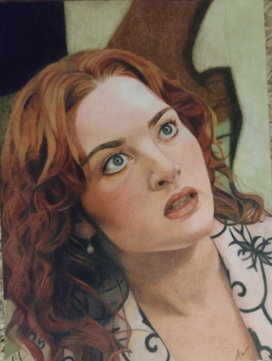 Titanic Movie Rose Drawing Art Realism 9 12