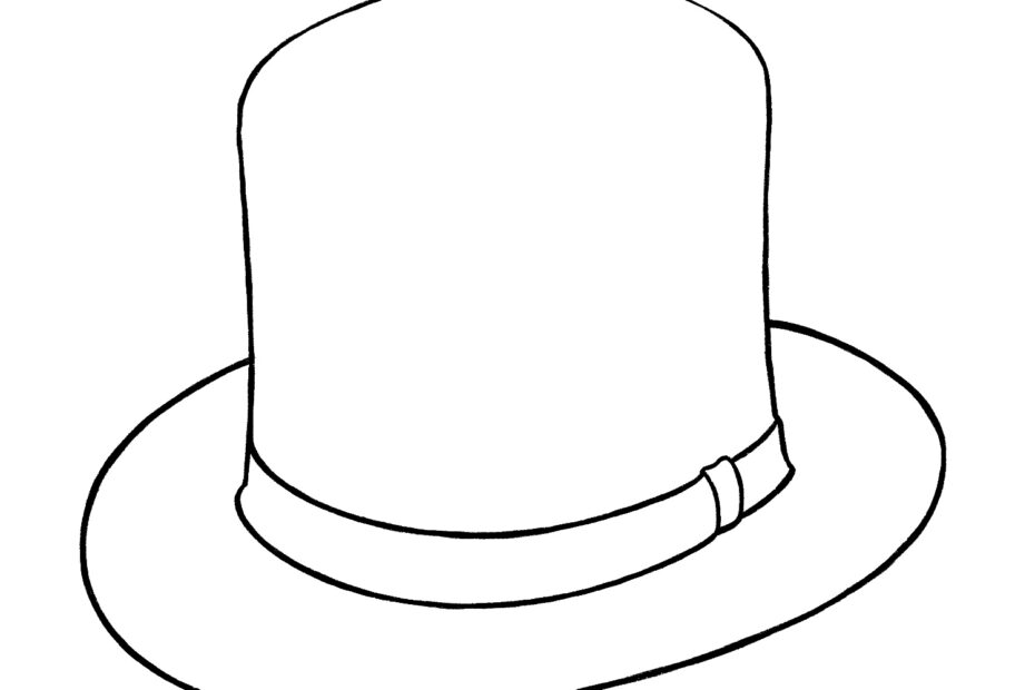 Top Hat Drawing 4 Easy Steps The Graphics Fairy