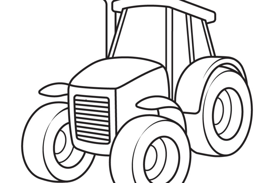Tractor Drawing How To Draw A Tractor Step By Step
