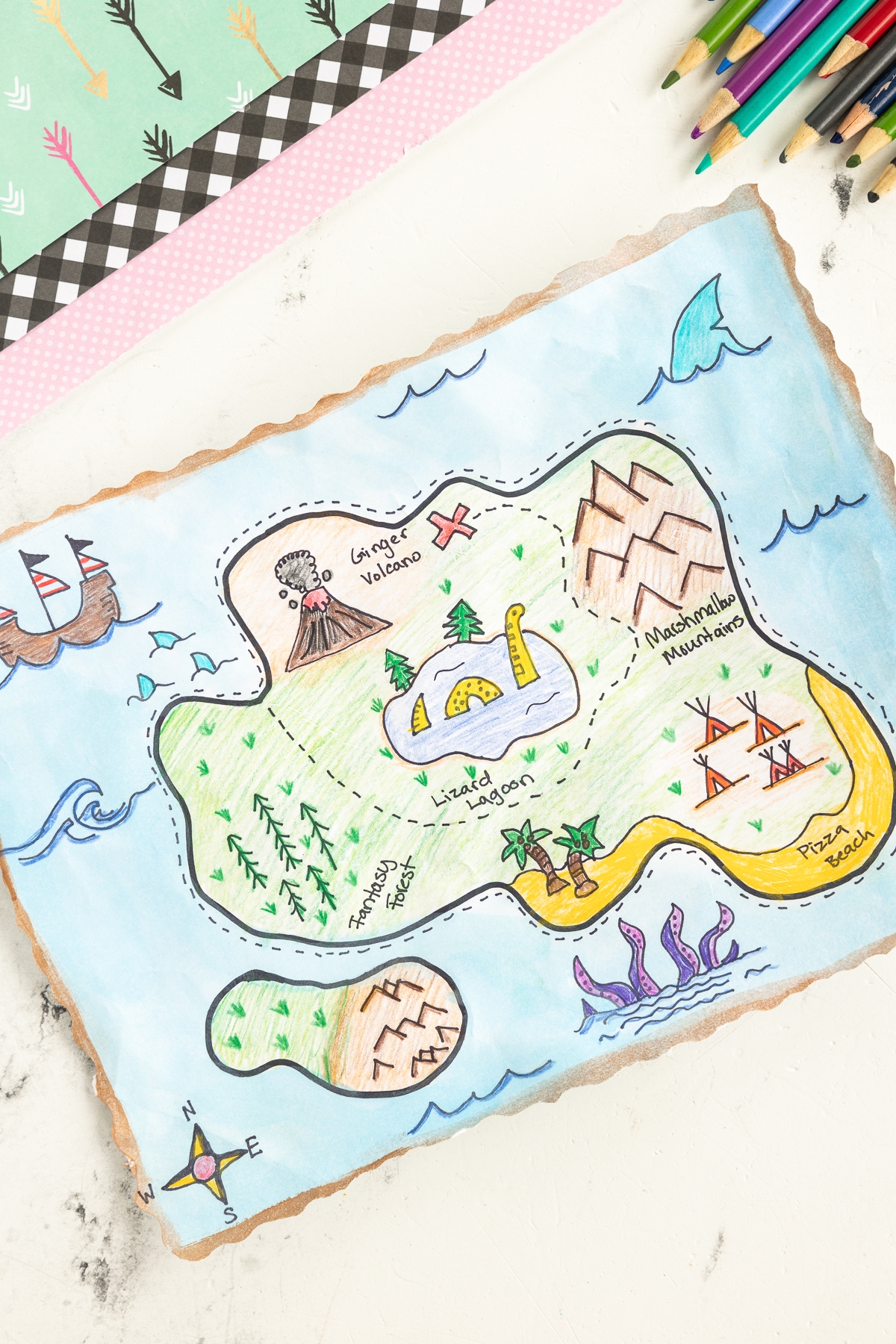 Treasure Map Doodle Craft Made To Be A Momma