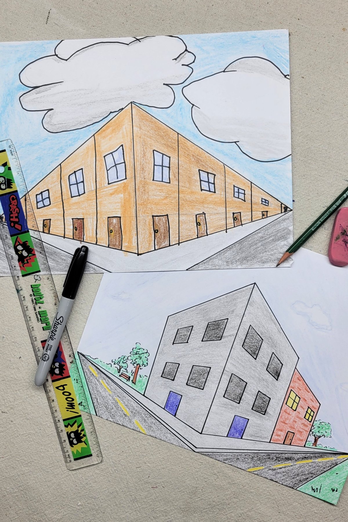 Two Point Perspective Art Project For Older Kids Kids Activities Blog