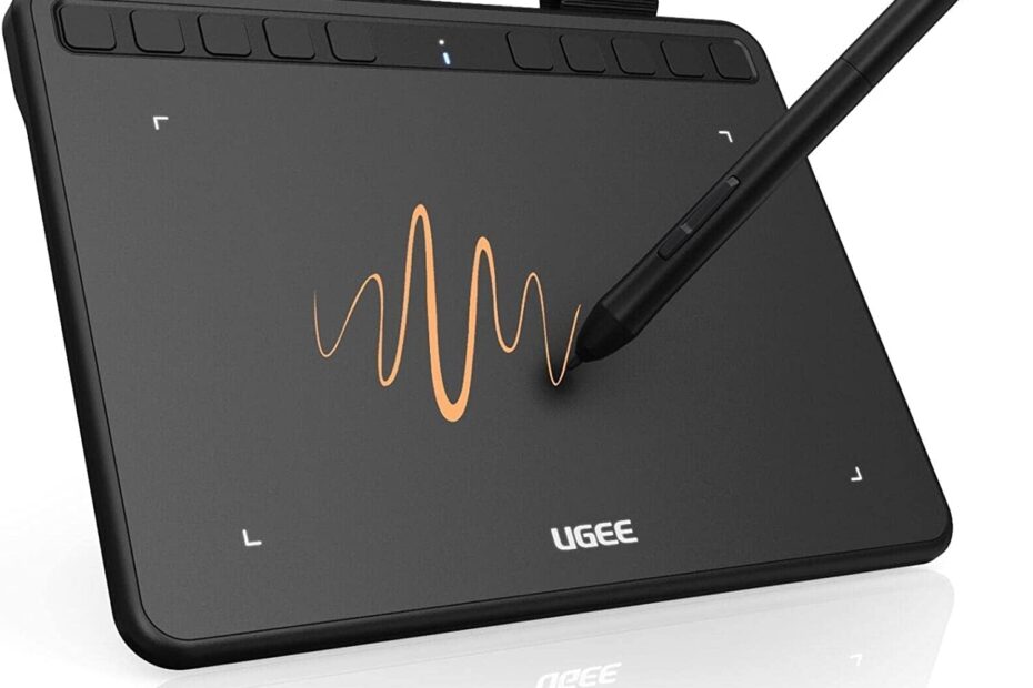 UGEE Drawing Tablet With 10 Hot Keys And Battery Free Stylus 6 5x4 Inch Digital Pen Art Pad For PC Mac Linux Android
