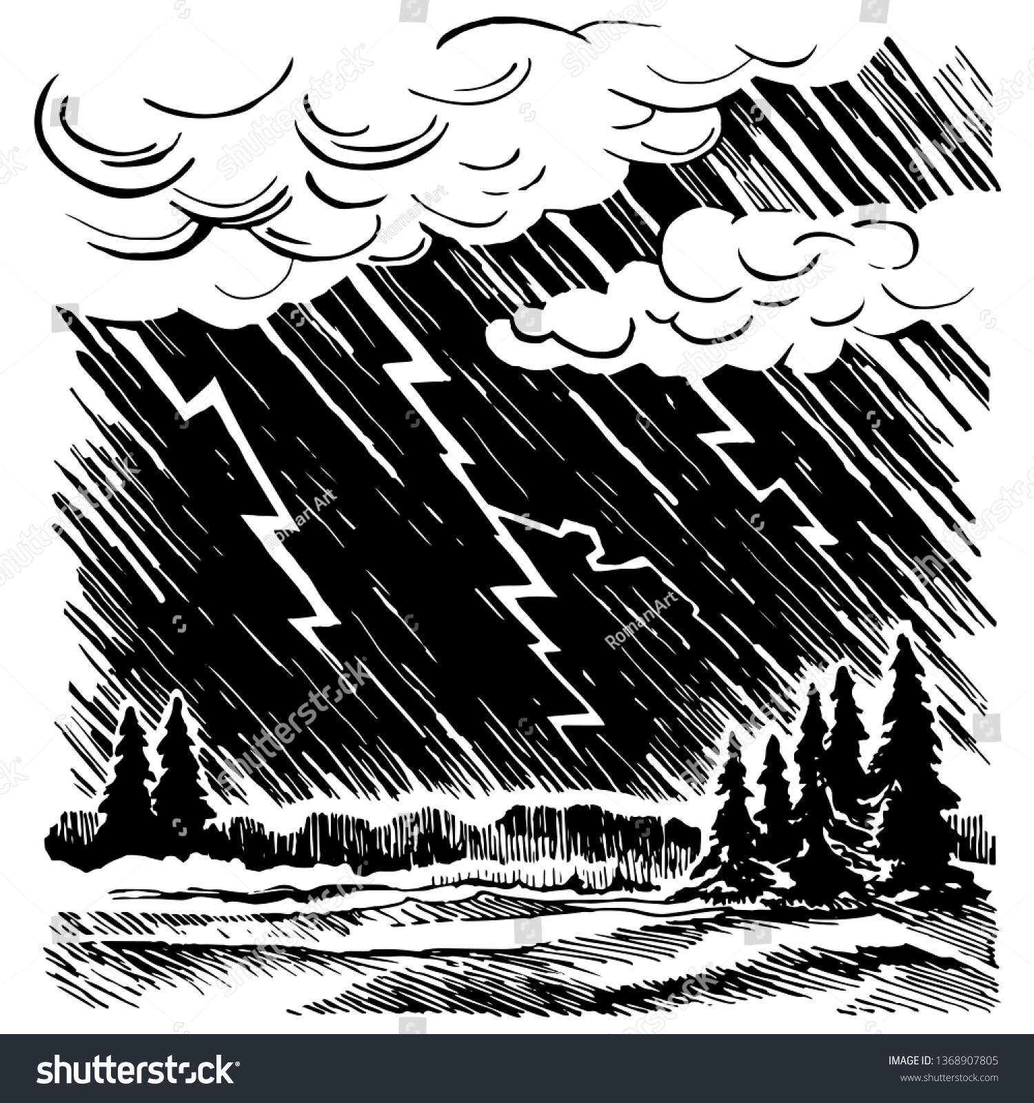 storm drawing