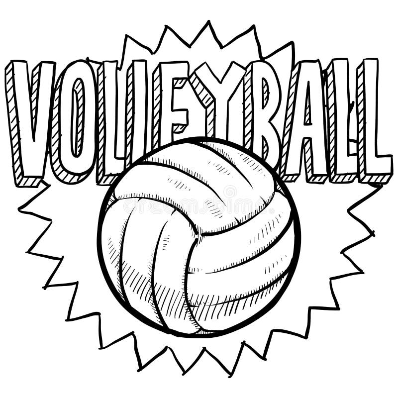 volleyball drawings