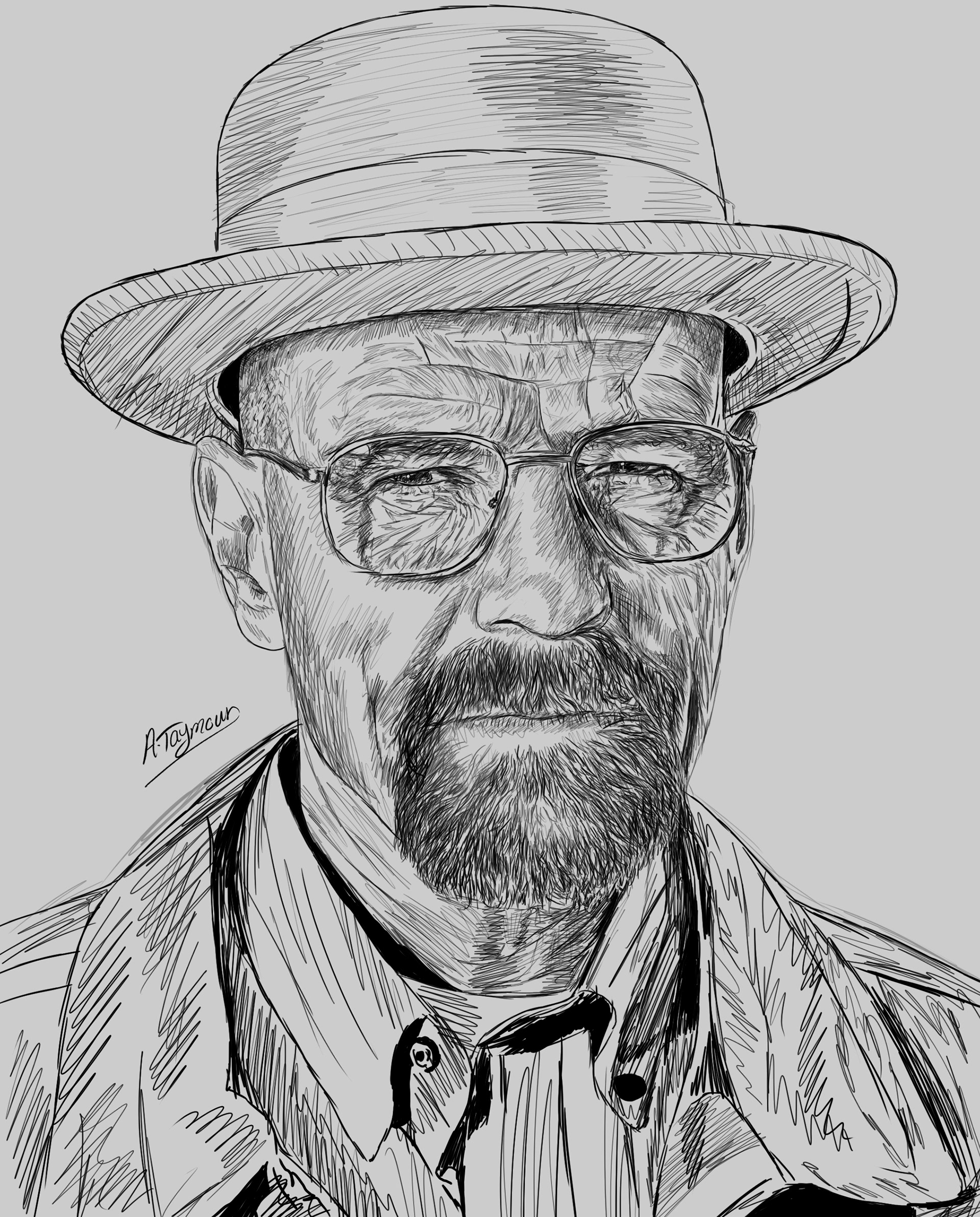 Walter White Sketch Anatomy Drawing 4 Images Behance