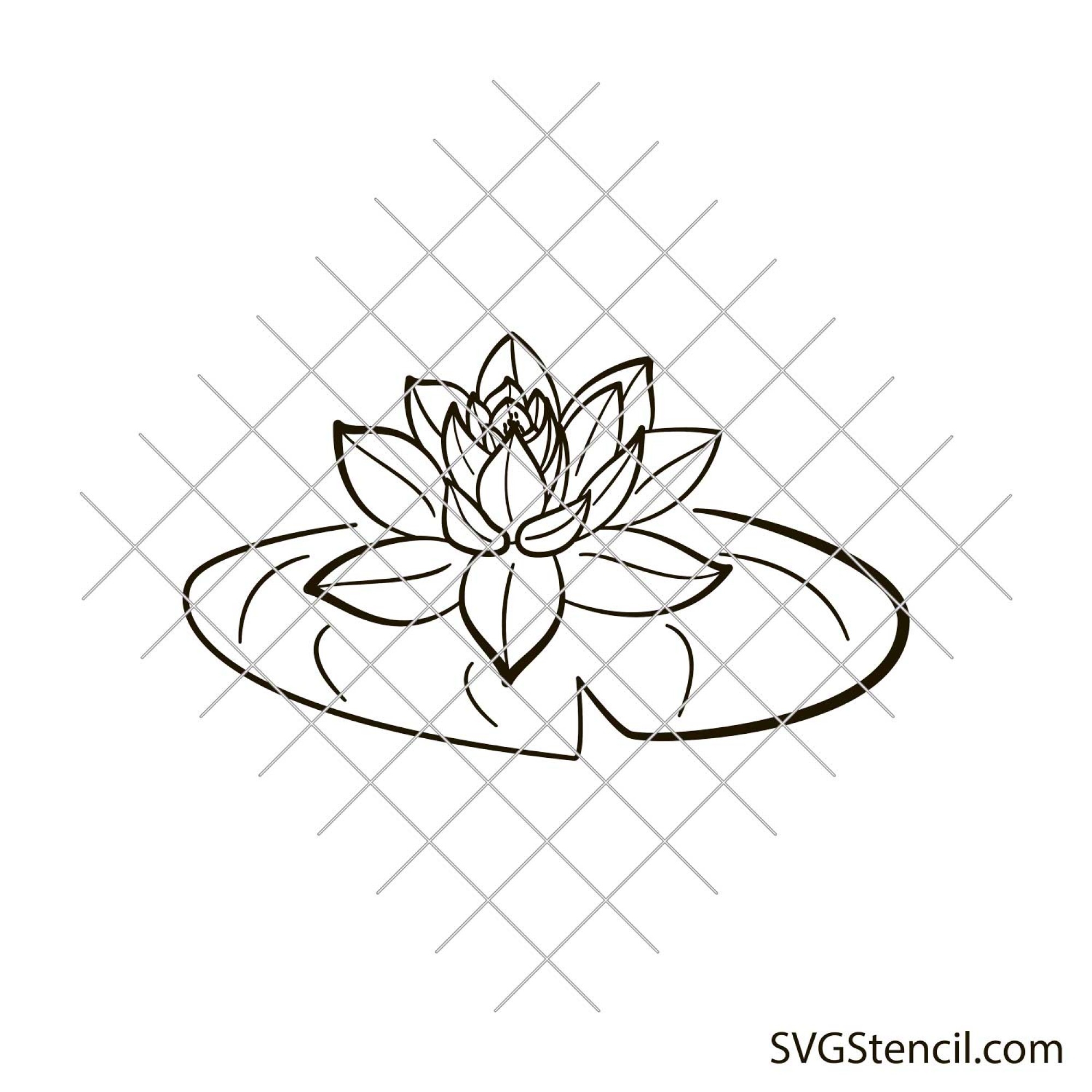 Water Lily Svg Image Lily Pad Svg