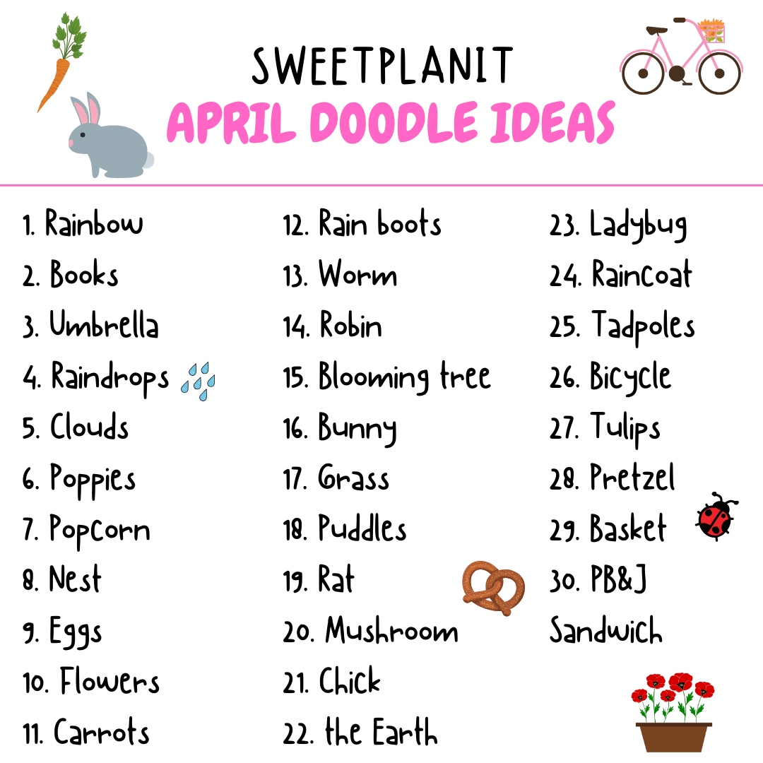 What Should I Draw Ideas For April Sweet PlanIt
