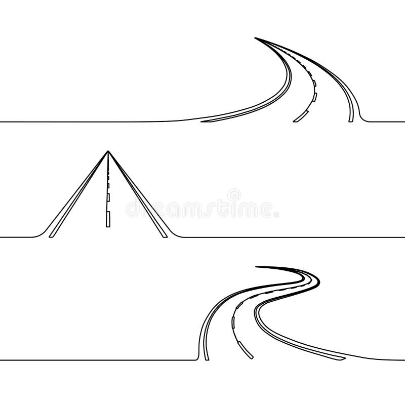 Winding Road Drawing Stock Illustrations 3 422 Winding Road 