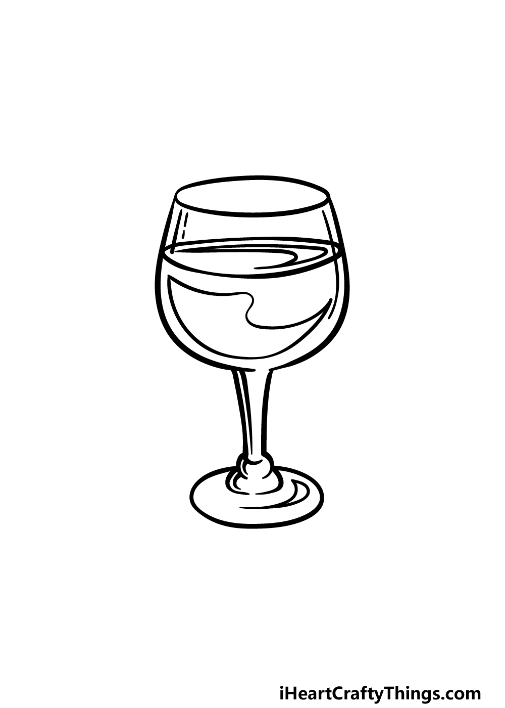 Wine Glass Drawing How To Draw A Wine Glass Step By Step