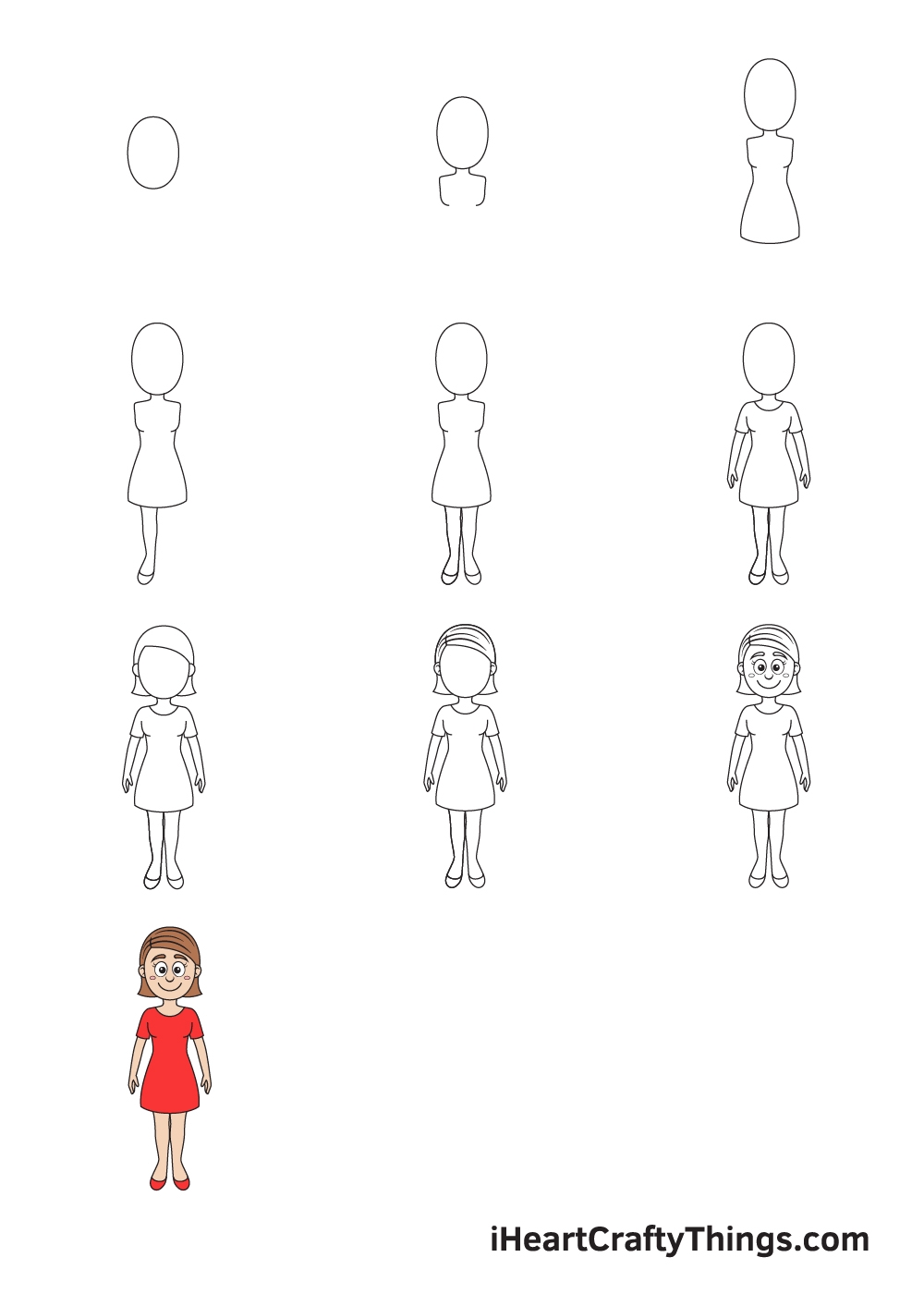 how to draw a female