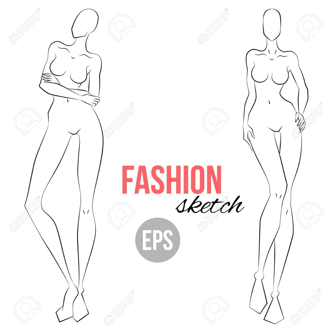 drawing of woman\'s body