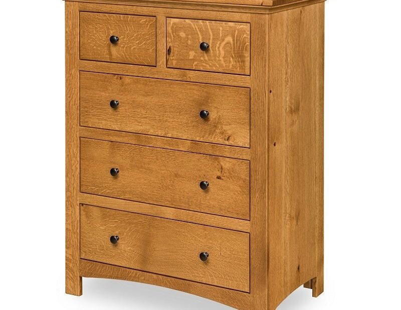Wood 5 Drawer Chest Of Drawers From DutchCrafters Amish Furniture