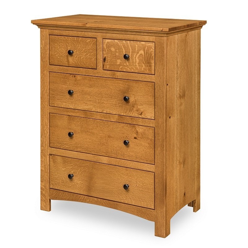 Wood 5 Drawer Chest Of Drawers From DutchCrafters Amish Furniture